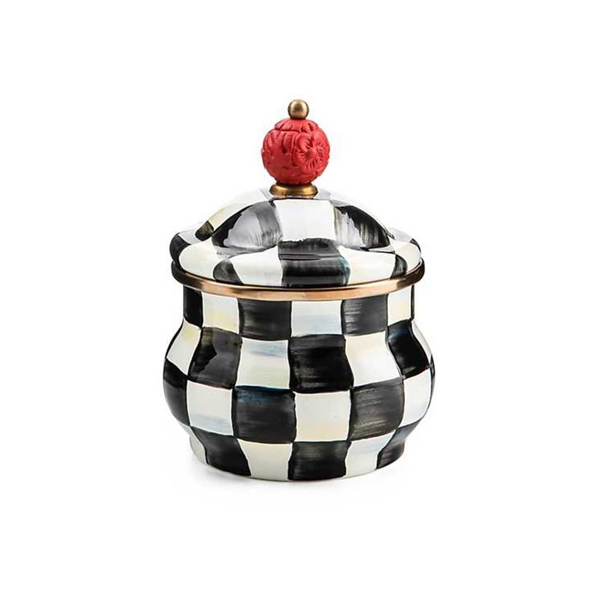 MacKenzie-Childs Courtly Check Lidded Sugar Bowl - Thumbnail 2