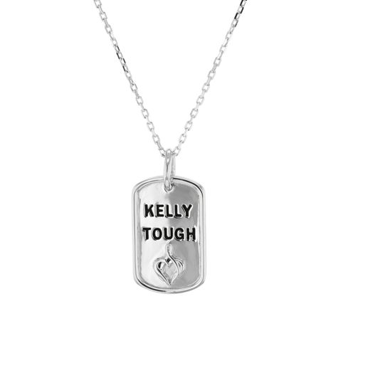 Hunter's Hope Sterling Silver "Kelly Tough" Pendant Tag Necklace