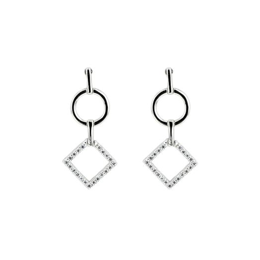 Embrace the Difference®, Sterling Silver Earrings, Linear Collection