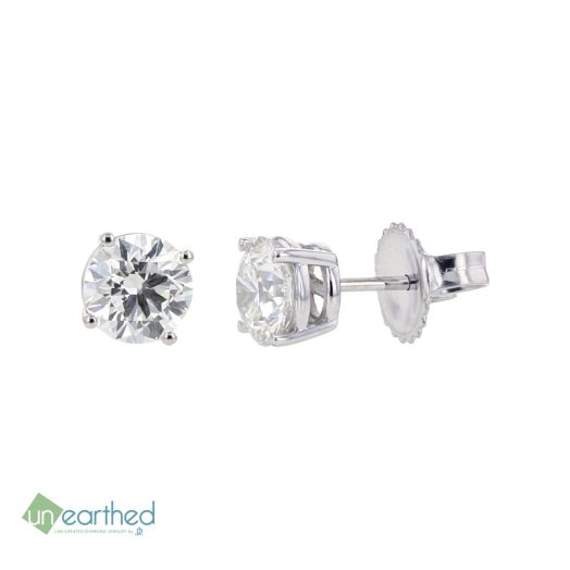 Lab-grown diamond stud earrings