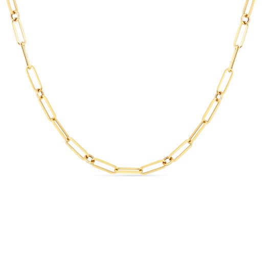 Gold paperclip necklace