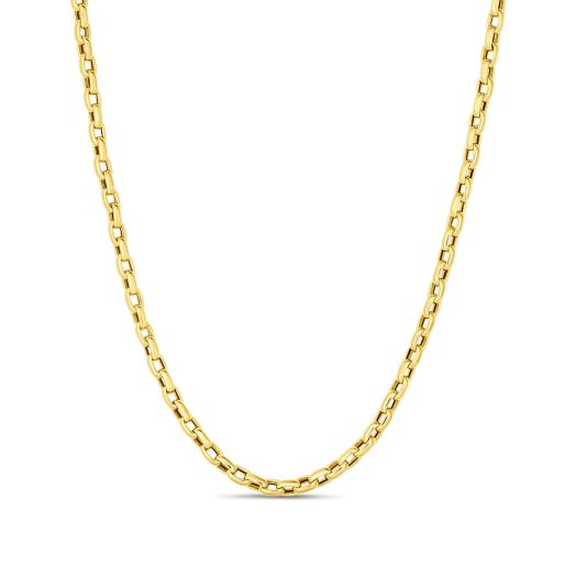 yellow gold chain link necklace