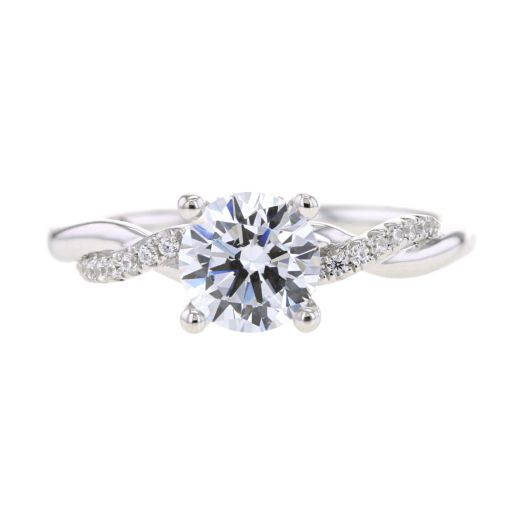Twisted engagement ring setting