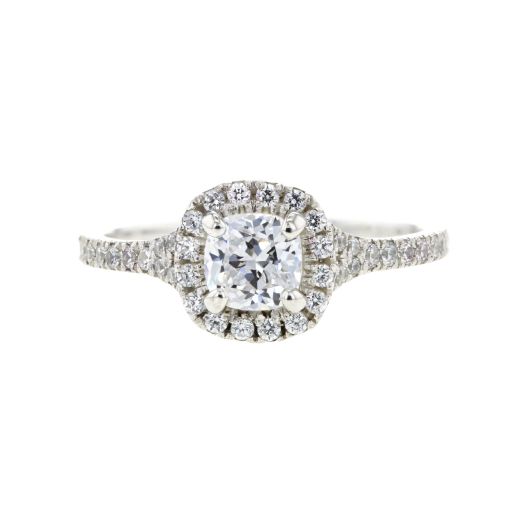 'Yours' Halo with Pave Split Shank Ring