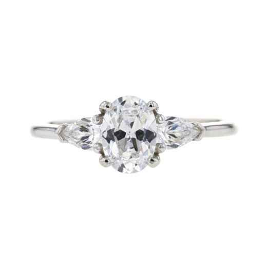 'Yours' Three-Stone Ring with Pear Accents