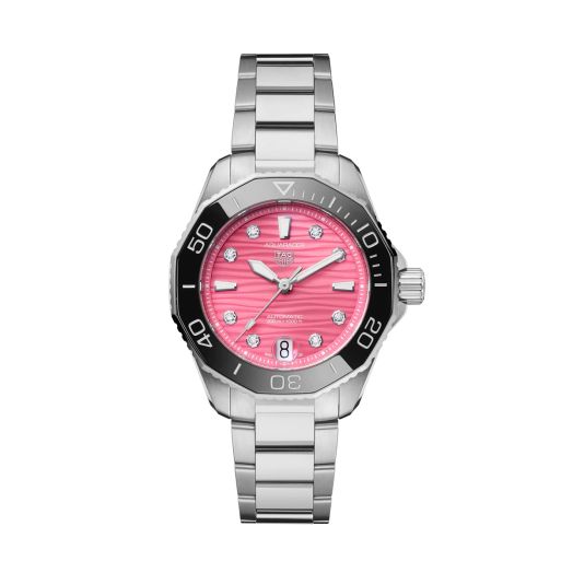 TAG Heuer Aquaracer Professional 300 Date Pink and Diamond dial
