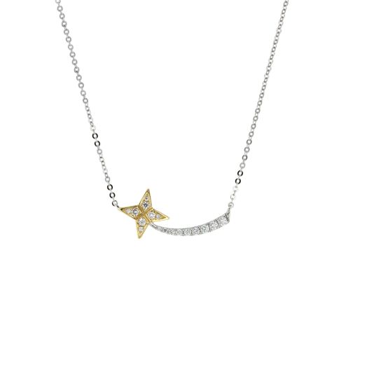 18K Gold Shooting Star Necklace, TDW.19