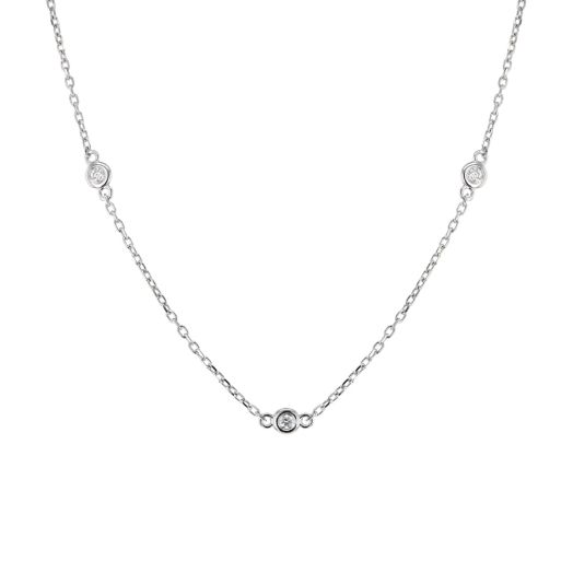 Diamond station necklace