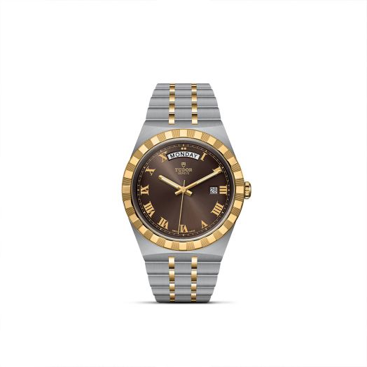 TUDOR Royal, 41MM Chocolate Brown Dial, Steel and Yellow Gold Bracelet