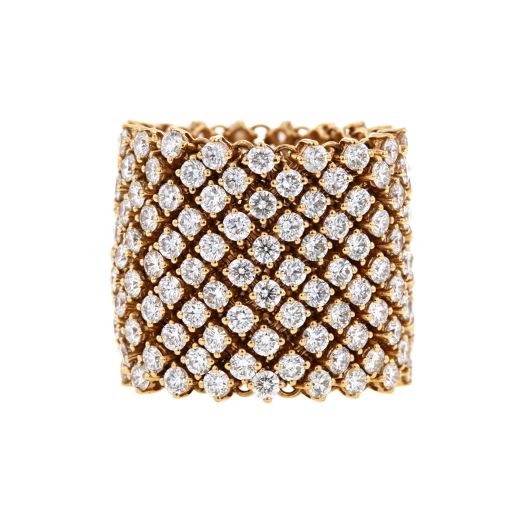 Diamond mesh ring
