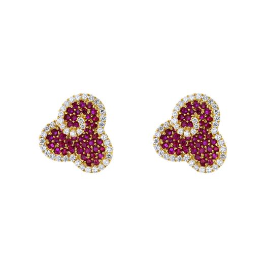 Swirl Ruby Earrings