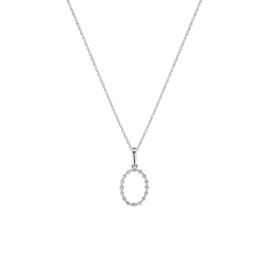 Diamond oval pendant