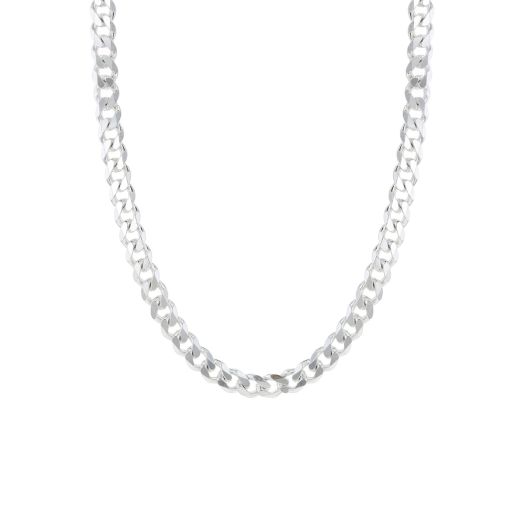 sterling silver necklace with curb chain design