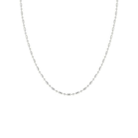 sterling silver thin bead and bar chain