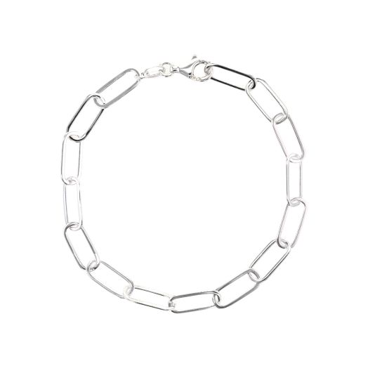 sterling silver bracelet with interlocking links