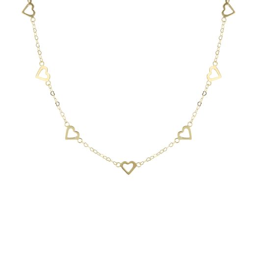Heart station necklace