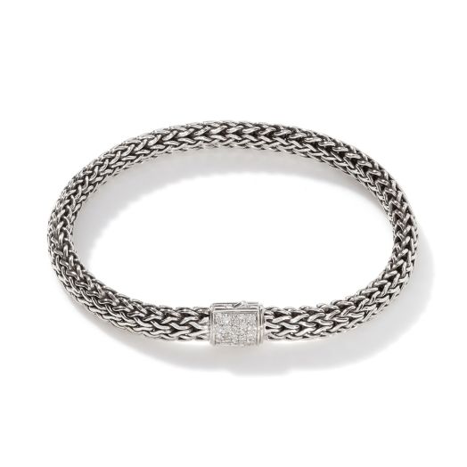 Black sapphire and white diamond bracelet
