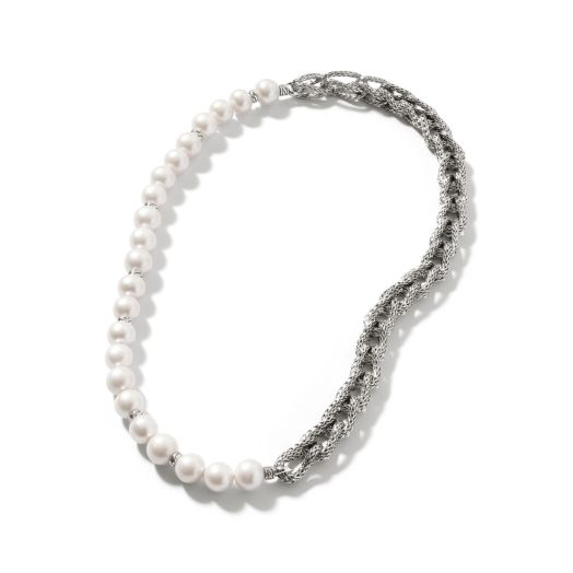 Pearl and chain necklace