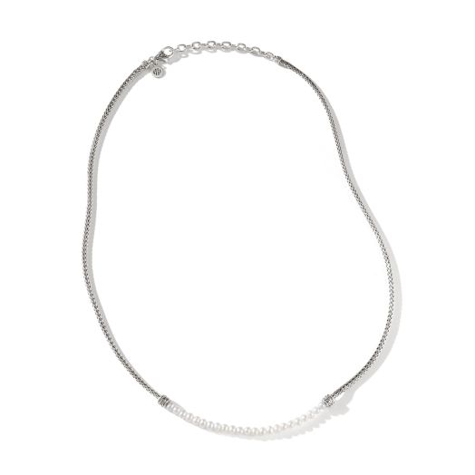 Freshwater pearl station necklace