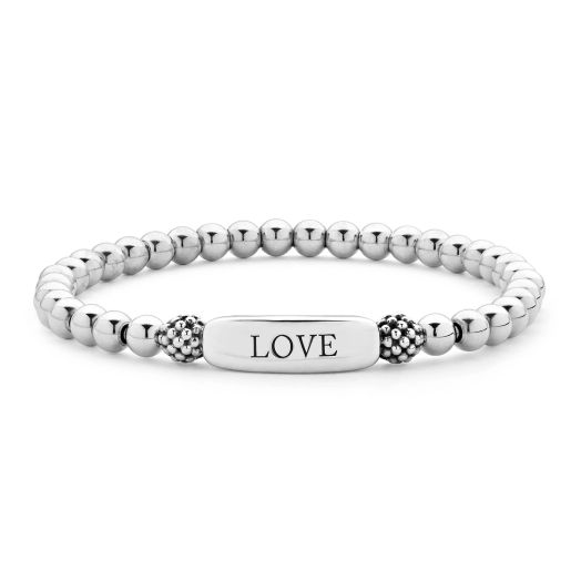 Sterling silver bracelet with "LOVE" engraved
