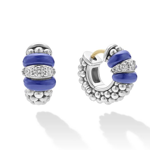 Ultramarine caviar hoop earrings 