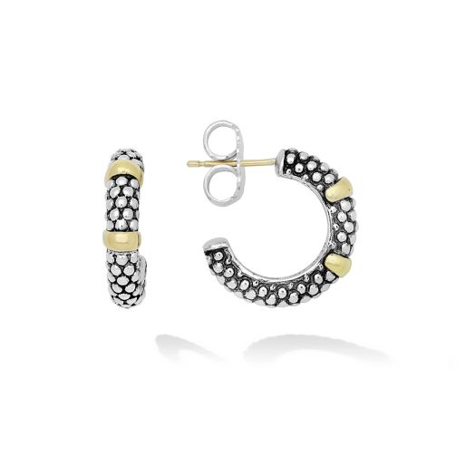 Caviar hoop earrings