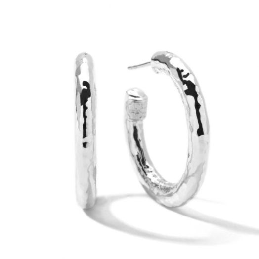 Ippolita Classico Small Hammered Hoop Earrings, Sterling Silver