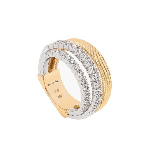 Yellow gold and diamond ring