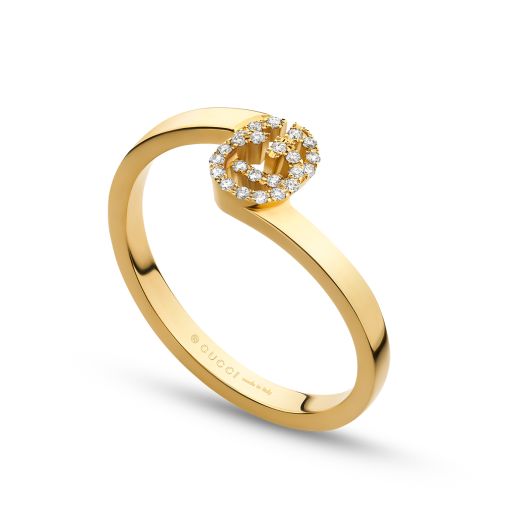 Gucci yellow gold diamond ring