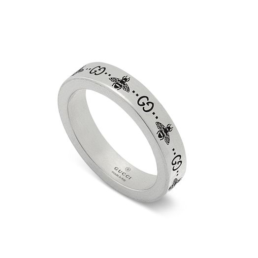 GG and bee sterling silver band