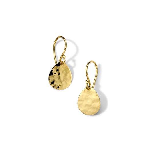 Yellow gold teardrop earrings