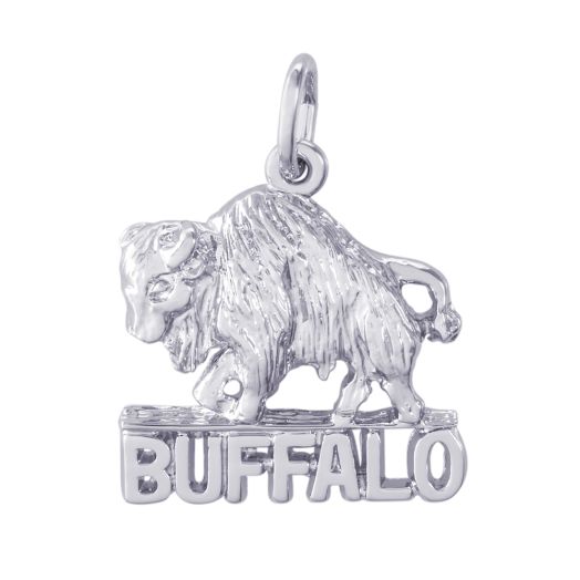 Buffalo Charm, Sterling Silver