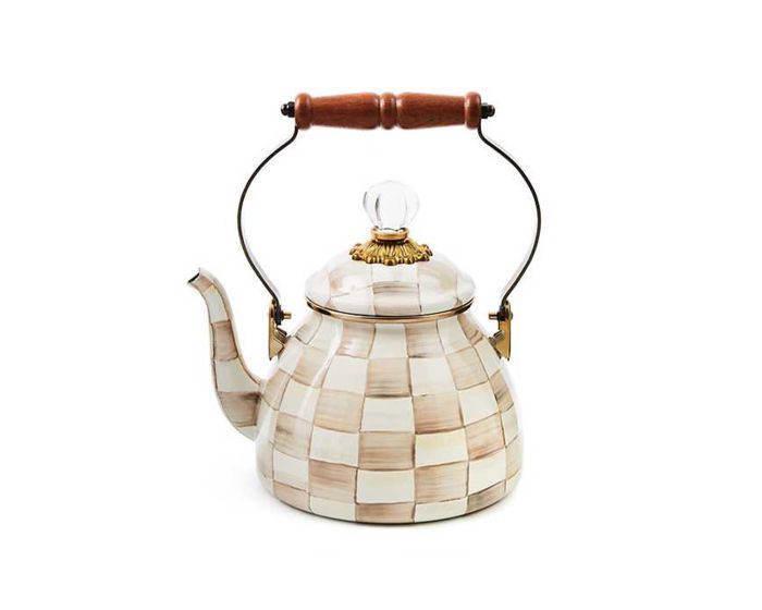 Mocha Check Tea Kettle - Thumbnail 4