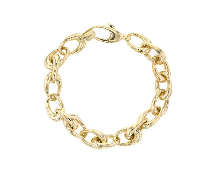 Reeds Jewelers 14K Yellow Gold Chunky Oval Link Bracelet