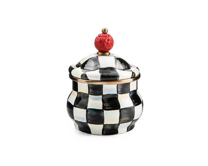 MacKenzie-Childs Courtly Check Lidded Sugar Bowl - Thumbnail 5