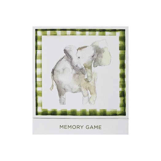 Childs memory game with watercolor paintings