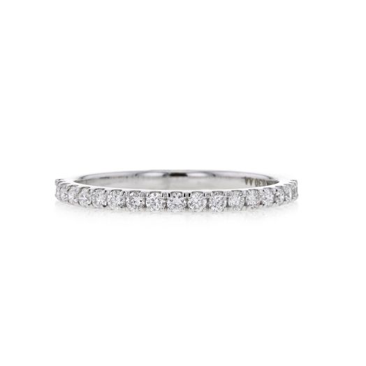 14K White Gold Diamond Band, TDW.30