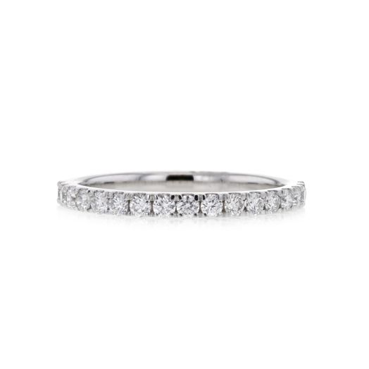 14K White Gold Diamond Band, TDW.40