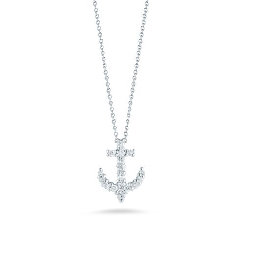 Roberto Coin Tiny Treasures Anchor Pendant with Diamonds