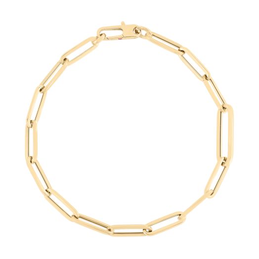 Gold paperclip bracelet