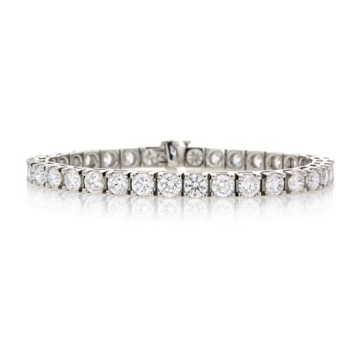 platinum tennis bracelet with diamond rounds