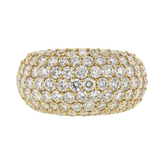 Yellow gold diamond fashion ring
