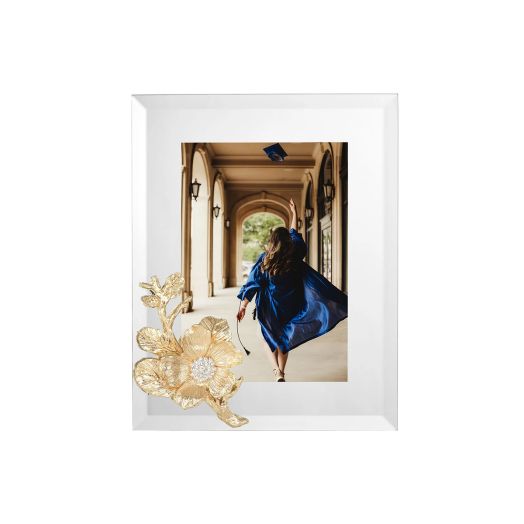 frame with golden flower detail