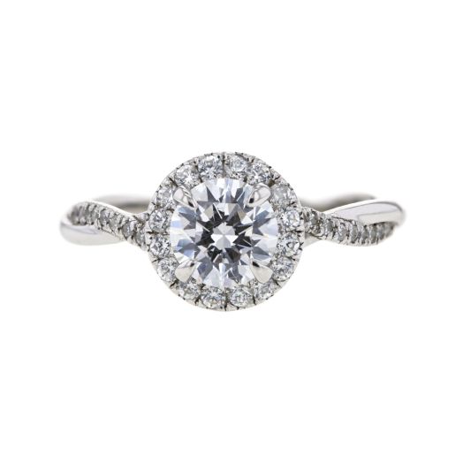 'Yours' Halo with Pave Twist Ring