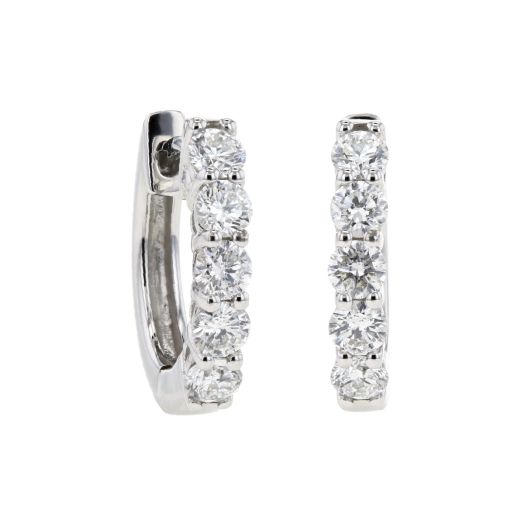 Diamond huggie hoops