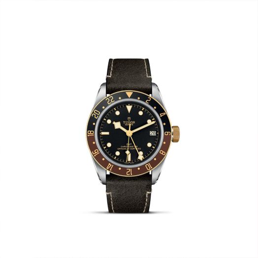 TUDOR Black Bay GMT S&G, 41MM Black Dial, Leather Strap