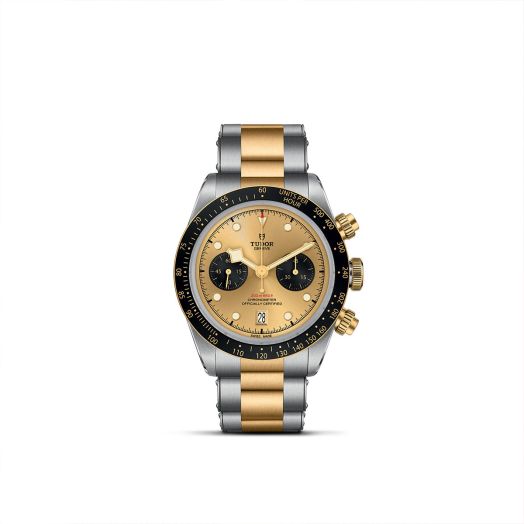 TUDOR Black Bay Chrono S&G, 41MM Gold Dial, Steel and Yellow Gold Bracelet