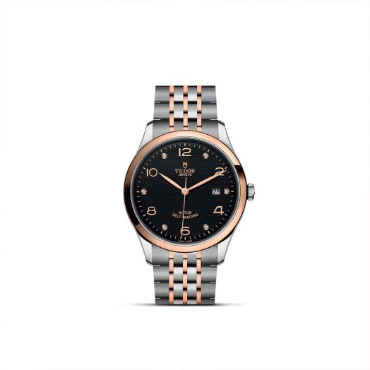 TUDOR 1926, 41MM Black Diamond-Set Dial, Steel and Rose Gold Bracelet
