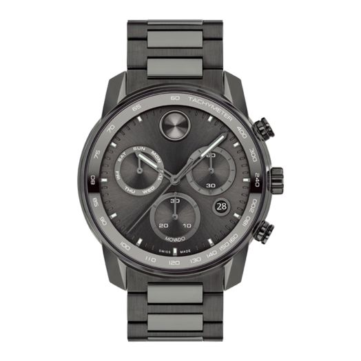 Gunmetal mens movado watch