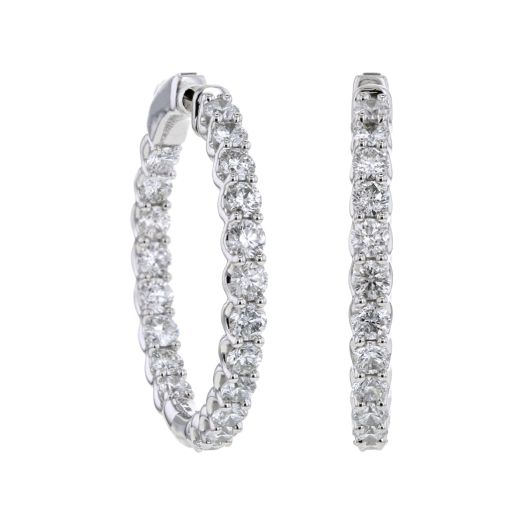 Diamond hoop earrings